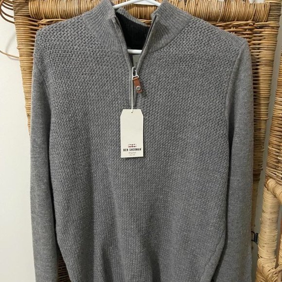 BEN SHERMAN QUARTER-ZIP PULLOVER - BRAND NEW - Picture 1 of 2